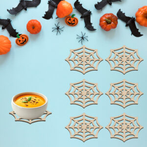 Halloween Spinnenweb Onderzetters - Set van 6