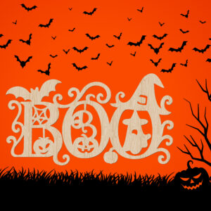 BOO Halloween Deurhanger 40cm